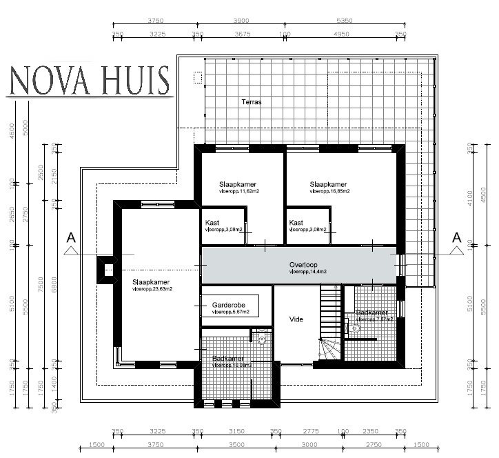Modern Frank Lloyd Wright inspired house haus villa by NOVA-HUIS K228 