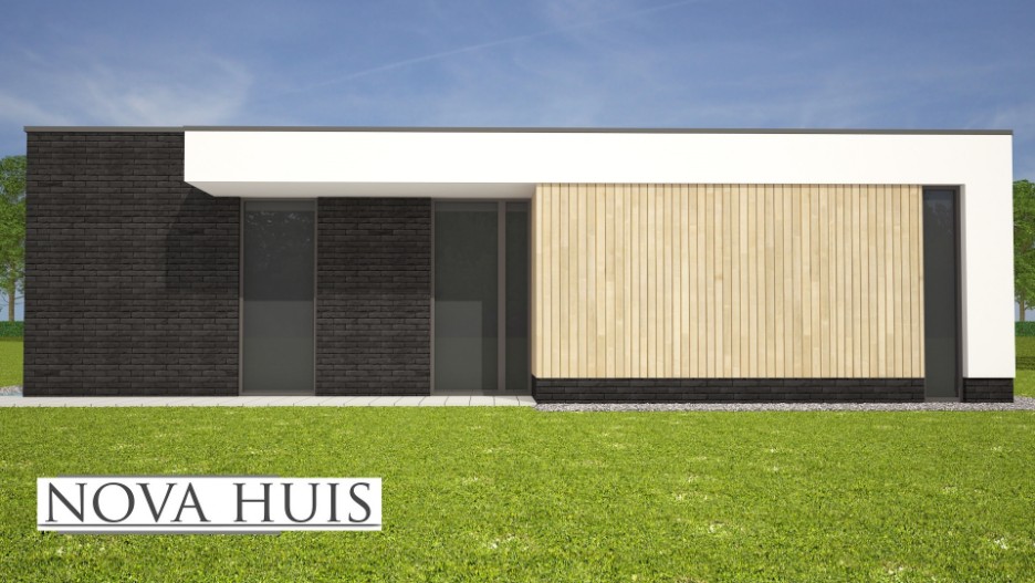 Moderne gelijksvloerse woning of bungalow onderhoudsarm energieneutraal NOVA-HUIS A87 