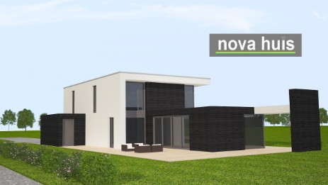 NOVA HUIS moderne woning in kubistische stijl ontwerpen en bouwen in energieneutrale uitvoering K142 