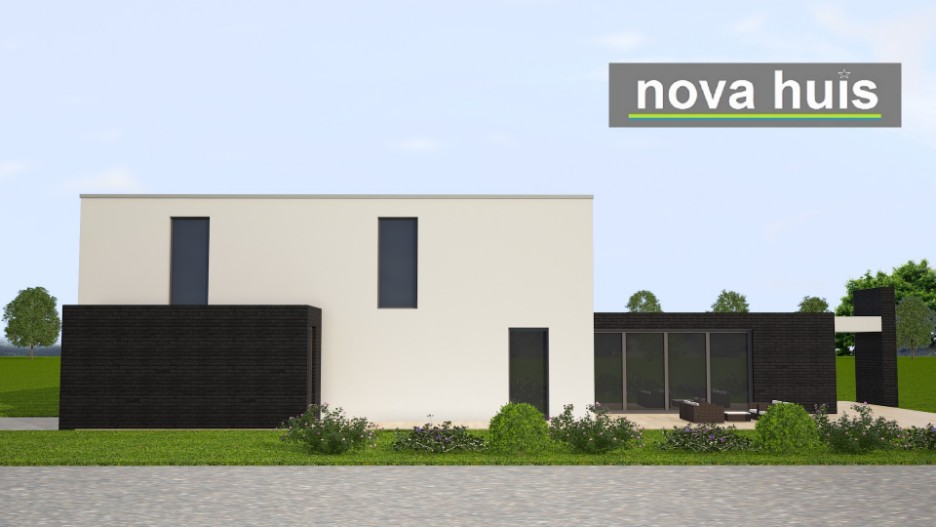 NOVA HUIS moderne woning in kubistische stijl ontwerpen en bouwen in energieneutrale uitvoering K142  