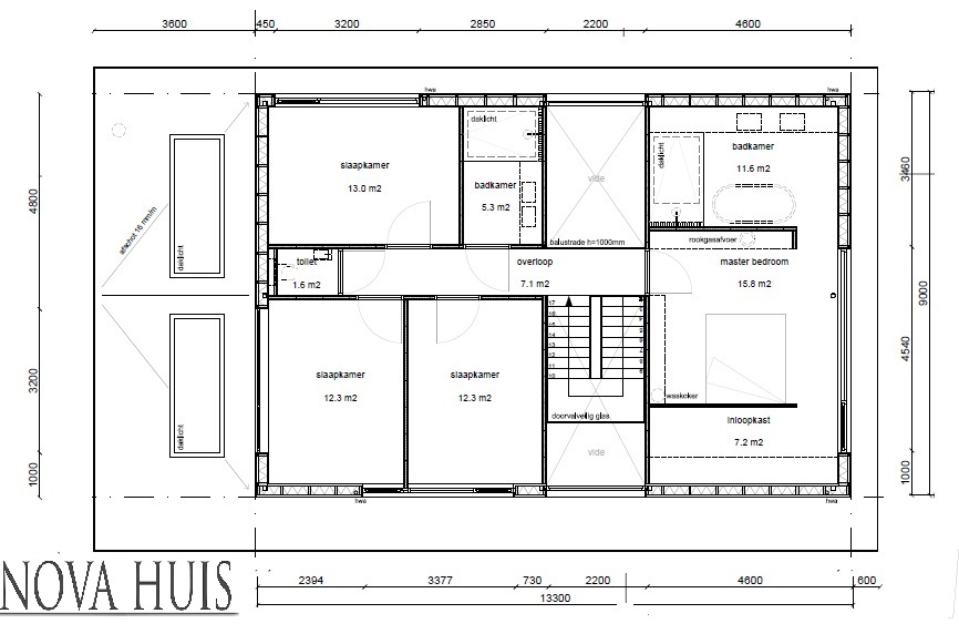 Ontwerp en bouw uw eigen moderne villa woning huis met overkappingen NOVA-HUIS K181