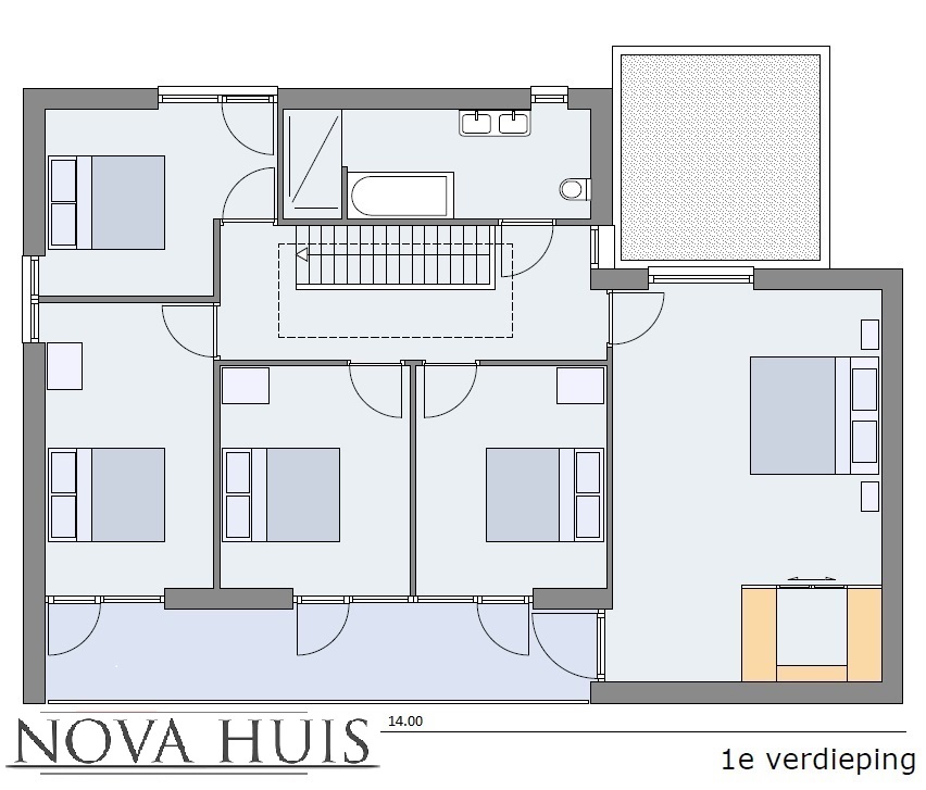 Strakke moderne villa onderhoudsvrij energieneutraal prefab bouwmethode NOVA-HUIS K32