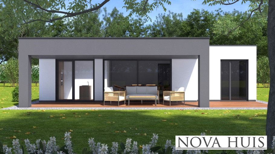 A151 NOVAHUIS energieneutrale bungalow bouwen met staalframebouw Nederland 
