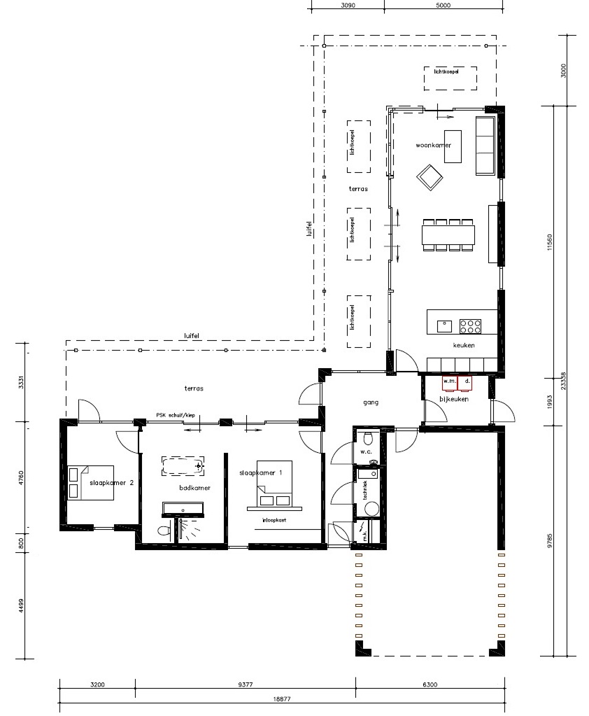 NOVAHUIS A168 gelijkvloerse nieuwbouw woning met ATLANTA mbs staalframebouw 