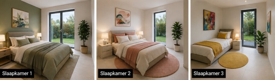 NOVA-HUIS A169 levensloopwoning bungalow met plat dak 3 drie slaapkamers staalframebouw Nederland