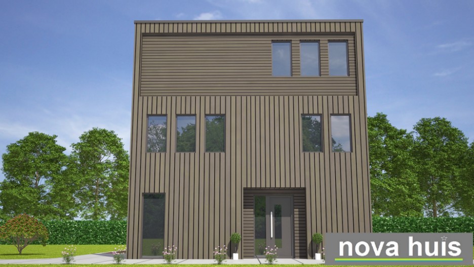 Moderen woning in kubusvorm hedendaagse ontwerp en bouwstijl vrije indelingen K98 NOVA HUIS