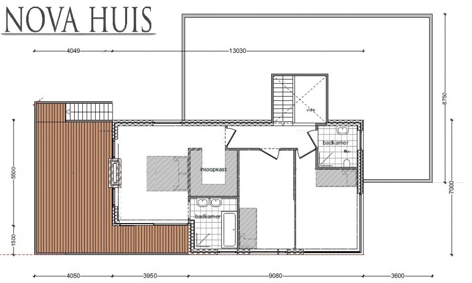 Moderne Kubistische villawoning met groot dakterras en inpandige garage K178 NOVA-HUIS 