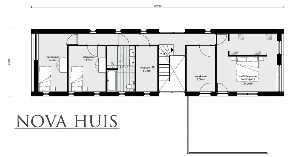 Moderne energieneutrale villawoning onderhoudsvrij bedrijf kantoor aan huis K166 NOVA-HUIS