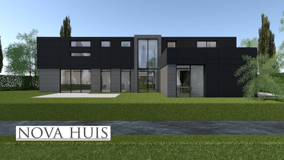 Moderne energieneutrale villawoning onderhoudsvrij bedrijf kantoor aan huis K166 NOVA-HUIS