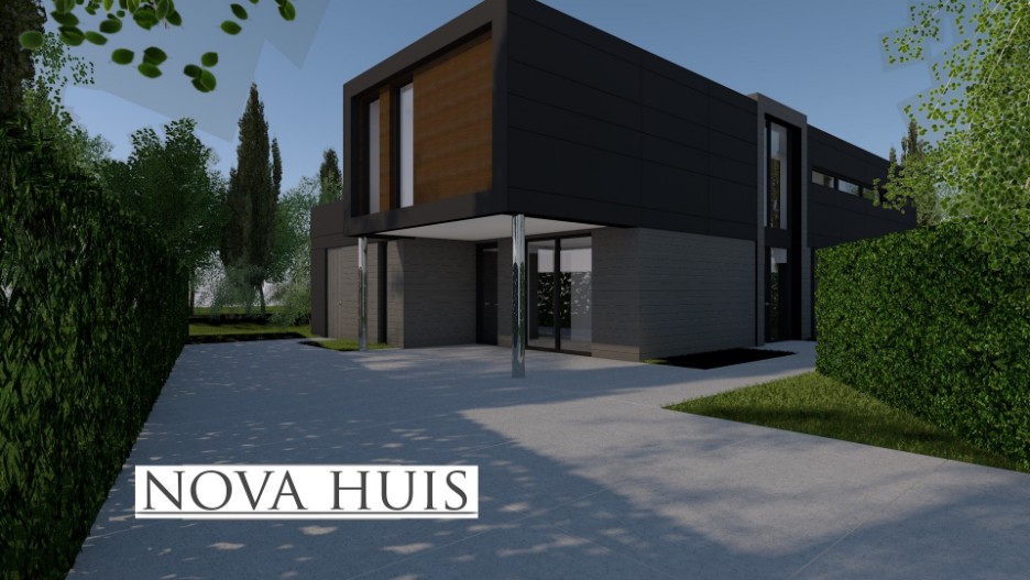 Moderne energieneutrale villawoning onderhoudsvrij bedrijf kantoor aan huis K166 NOVA-HUIS