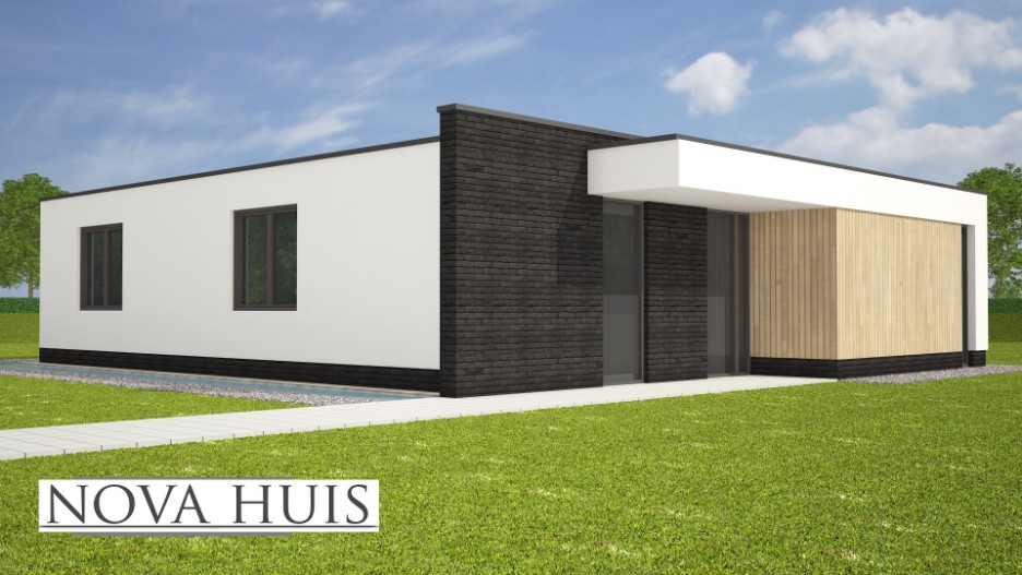 Moderne gelijksvloerse woning of bungalow onderhoudsarm energieneutraal NOVA-HUIS A87 