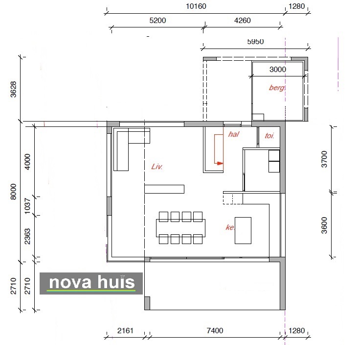 Moderne kubistische villa woning ontwerpen beter en betaalbaar energieneutraal bouwen met NOVA HUIS. K124