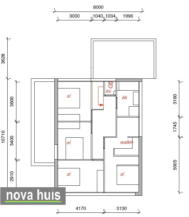 Moderne kubistische villa woning ontwerpen beter en betaalbaar energieneutraal bouwen met NOVA HUIS. K124