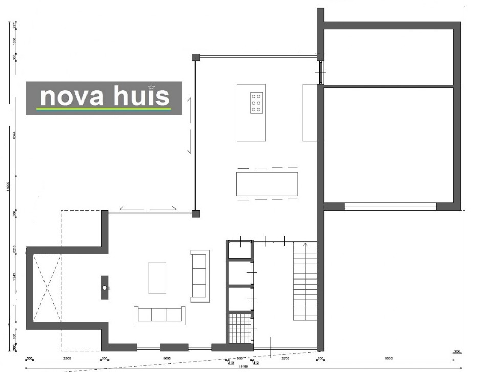 Moderne kubistische woning met veel licht glas overstekken grote garage onderhoudsvrije materialen K131 