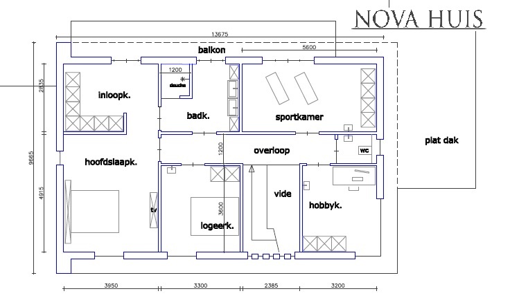 Moderne villa bouwen energieneutraal en onderhoudsvrij prefabbouw type 263 v1 NOVA-HUIS