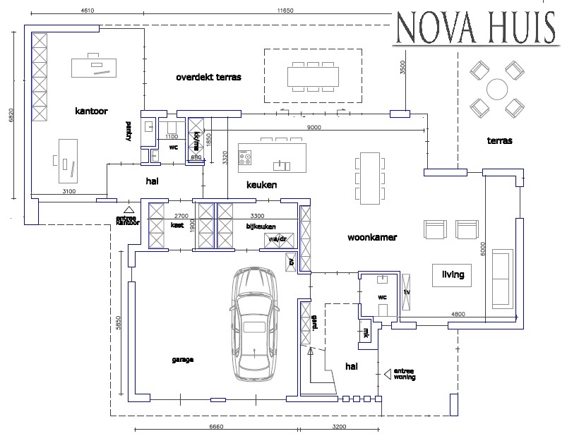 Moderne villa bouwen energieneutraal en onderhoudsvrij prefabbouw type 263 v1 NOVA-HUIS