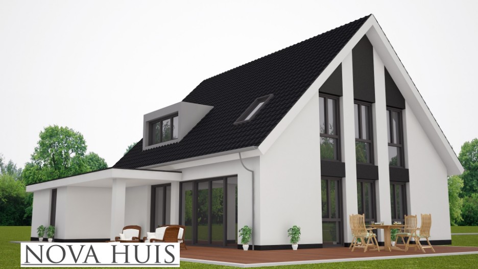 Moderne woning met hellend dak kap en garage NOVA-HUIS 69 Moderne woning met hellend dak kap en garage NOVA-HUIS 69
