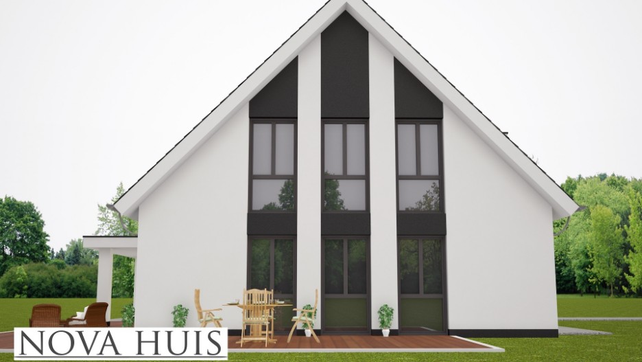 Moderne woning met hellend dak kap en garage NOVA-HUIS 69 Moderne woning met hellend dak kap en garage NOVA-HUIS 69