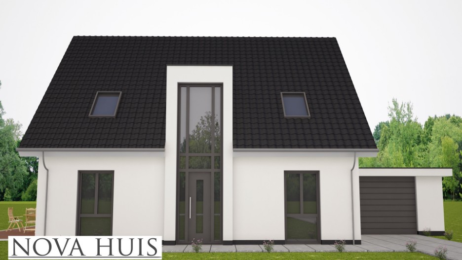 Moderne woning met hellend dak kap en garage NOVA-HUIS 69 Moderne woning met hellend dak kap en garage NOVA-HUIS 69