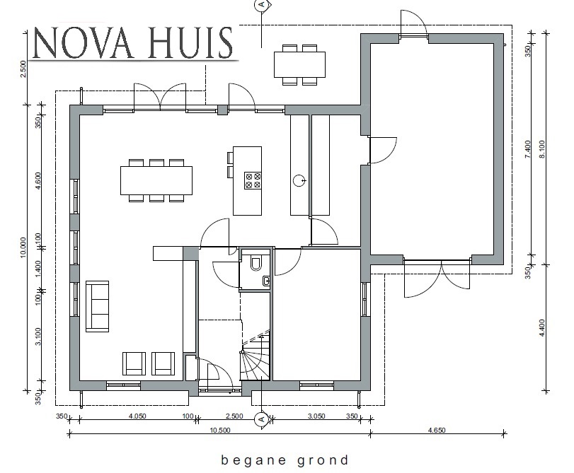 Moderne woning met hellend dak kap en garage NOVA-HUIS 69