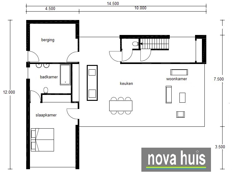 Goede moderne kubistische villa met veel glas K45 - NOVA HUIS NX-34