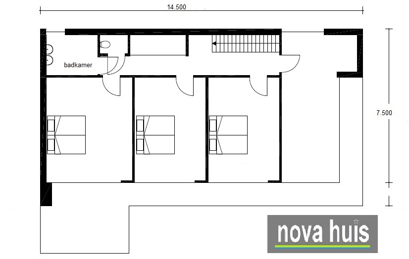 Moderne woning met veel glas en licht in kubistische  ontwerp- en bouwstijl met overstekken vrije indeling NOVA-HUIS K45