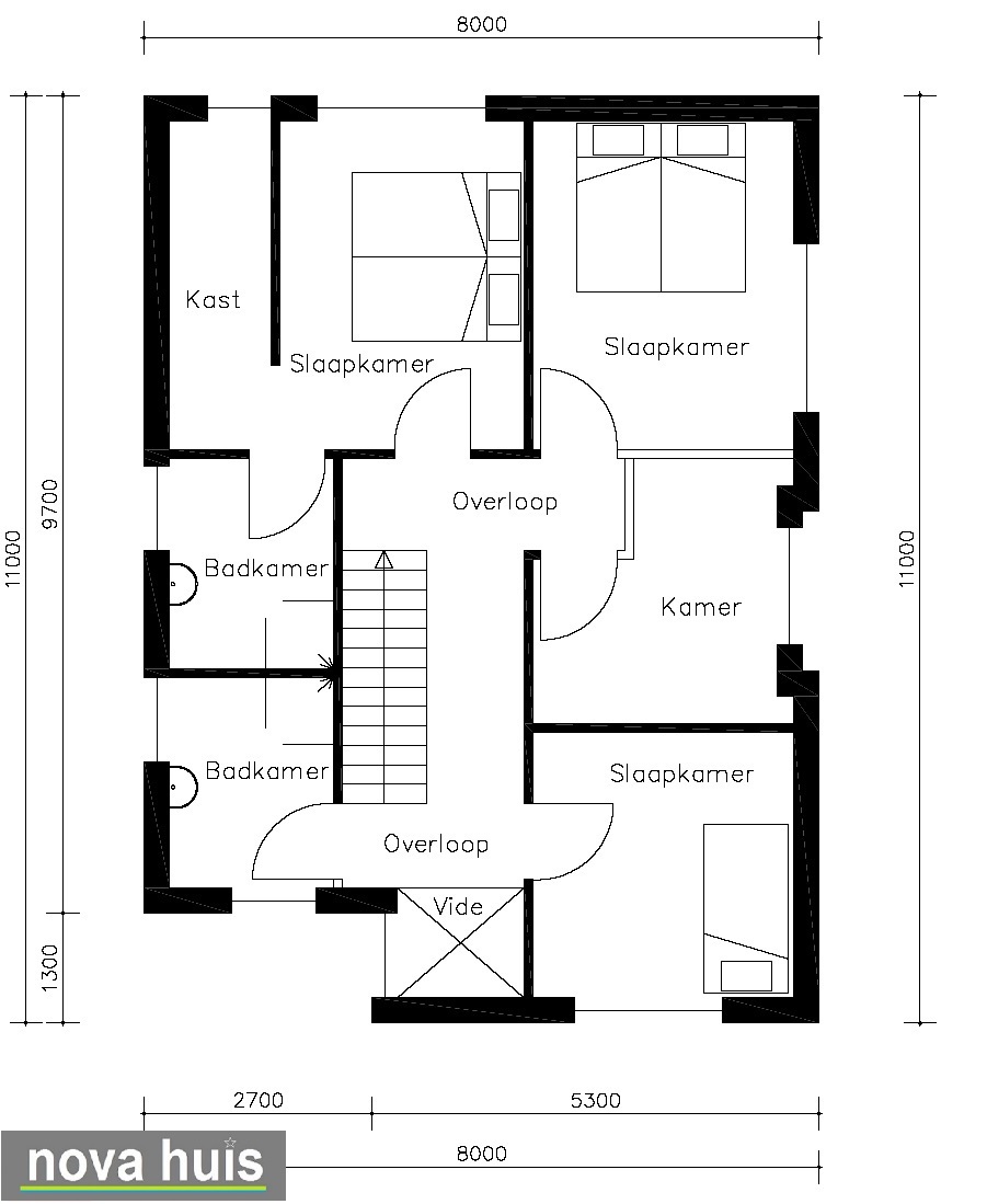 Mooi modern betaalbaar kubistsch huis. Nieuwe woningen beter energieneutraal bouwen met NOVAHUIS. K17