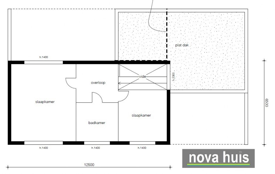 Mooie Kubistische moderne villa woning met verdieping en  garage ontwerpen en ebouwen met NOVA HUIS K122 