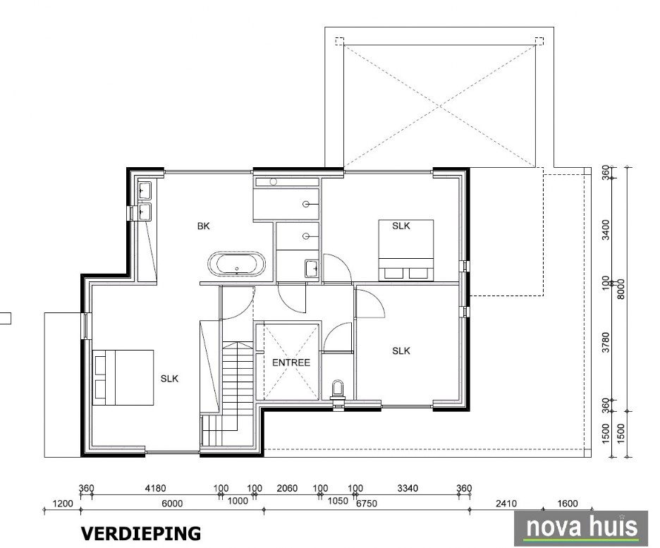 Mooie kubistische villa in moderne bouwstijl energieneutraal bouwen met NOVA-HUIS K93