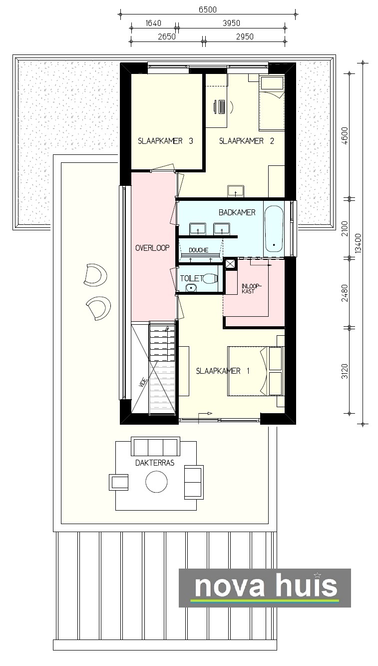 Mooie moderne bouwstijl kubistisch ontwerp NOVA-HUIS K140 energiearm of passief ontwerpen en bouwen 