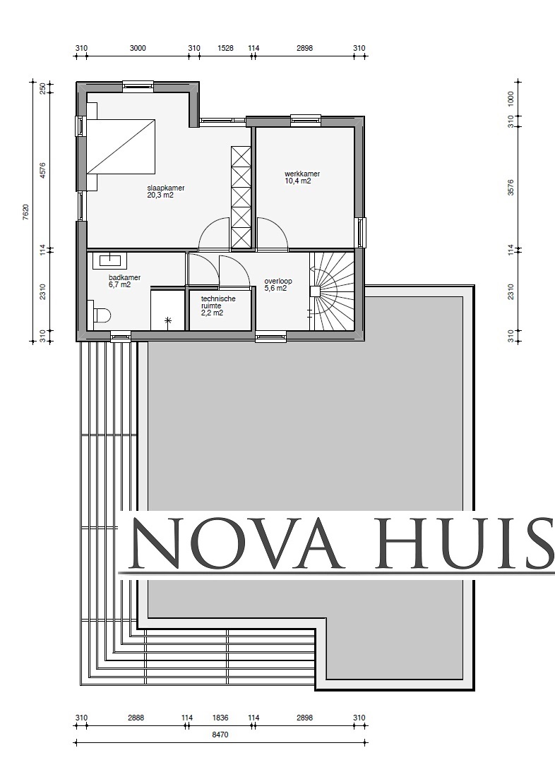 NOVA-HUIS  K329 levenloopbestendige met verdieping bouwen met ATLANTA Staalframebouw  