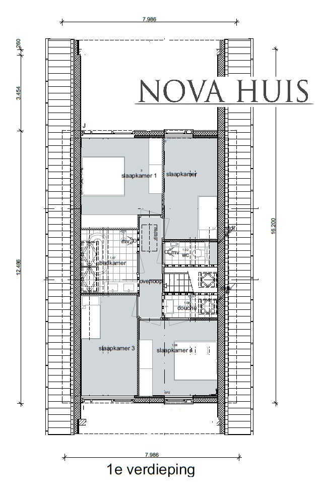 NOVA-HUIS 116 moderne schuurwoning staalframebouwmethode energieneutraal