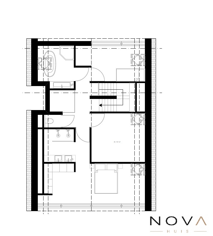 NOVA-HUIS Schuurwoning type 129 PREFAB staalframebouw Nederland 