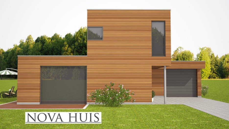 NOVA-HUIS 289 moderne energieneutrale gelijkvloers wonen woning met gastenverdieping