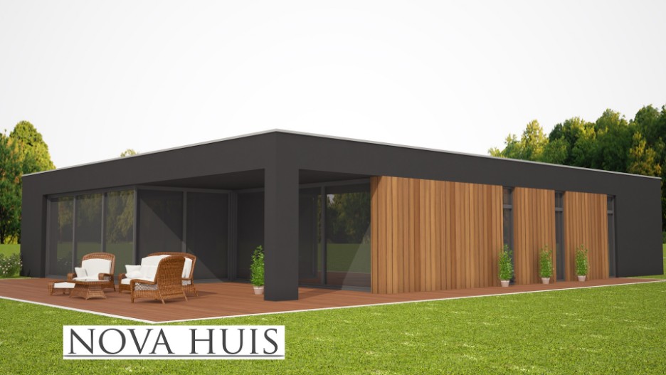 NOVA-HUIS 69 Moderne onderhoudsvrije levensloopbestendige bungalow met garage en overdekt terras NOVA-HUIS 69 Moderne onderhoudsvrije levensloopbestendige bungalow met garage en overdekt terras
