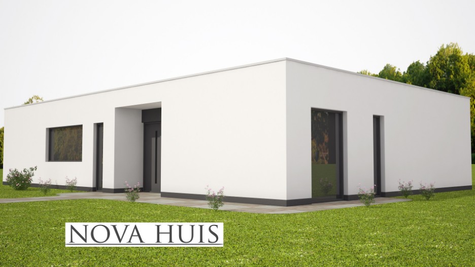 NOVA-HUIS 80 levensloopbestendige gelijkvloerse bungalow onderhousvrij overdekt terras