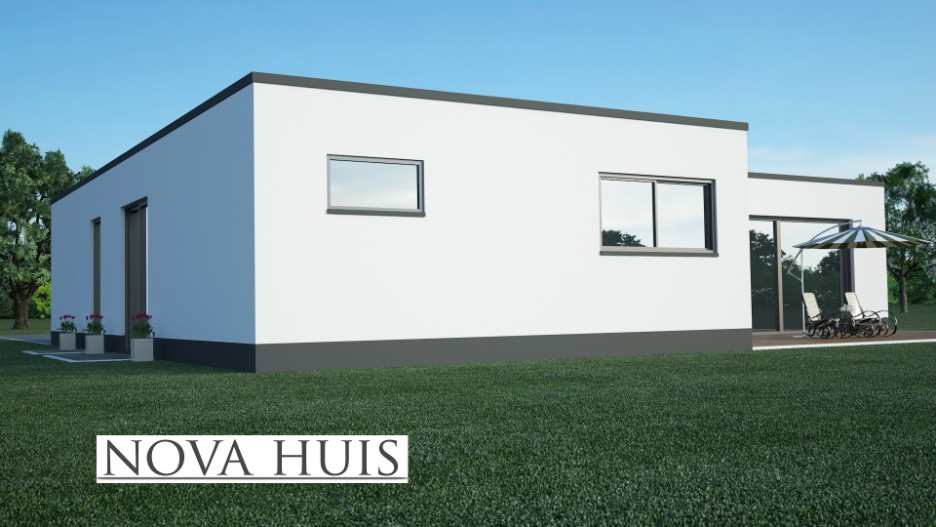 NOVA-HUIS 9 patiobungalow staalframe alles gelijkvloers moderne huis ontwerp energiezuinig