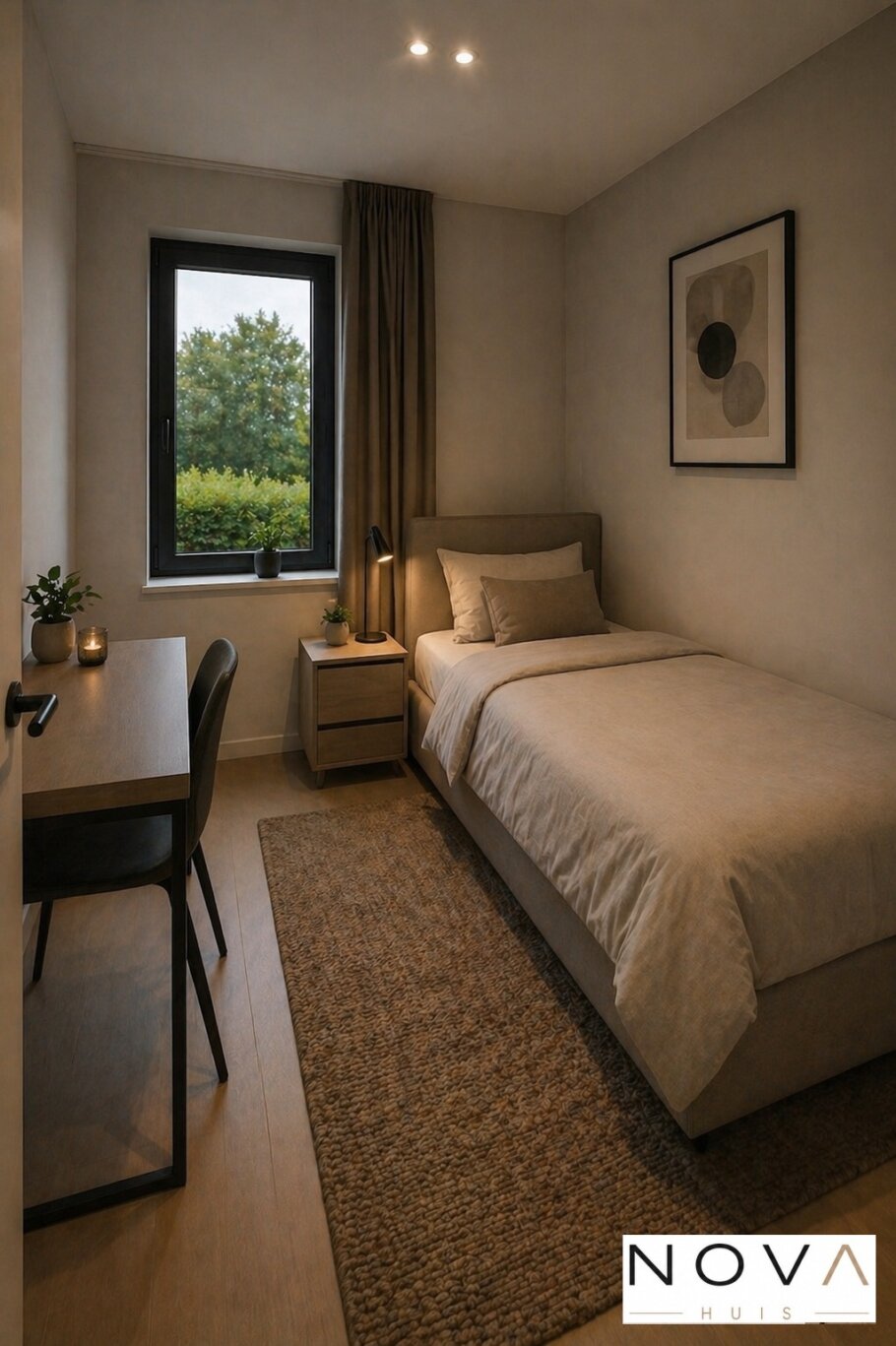 NOVAHUIS  type A150 interieur foto moderne woonkamer keuken badkamer slaapkamer
