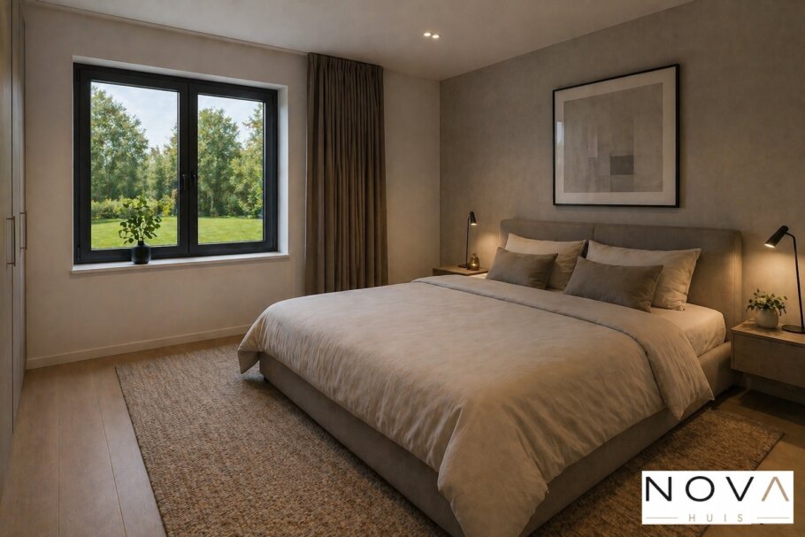 NOVAHUIS  type A150 interieur foto moderne woonkamer keuken badkamer slaapkamer