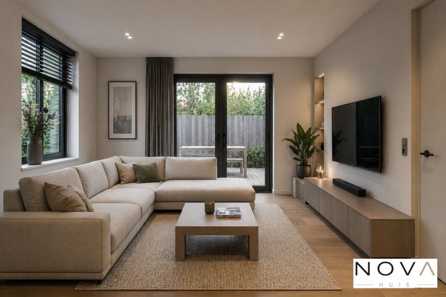 NOVAHUIS  type A150 interieur foto moderne woonkamer keuken badkamer slaapkamer