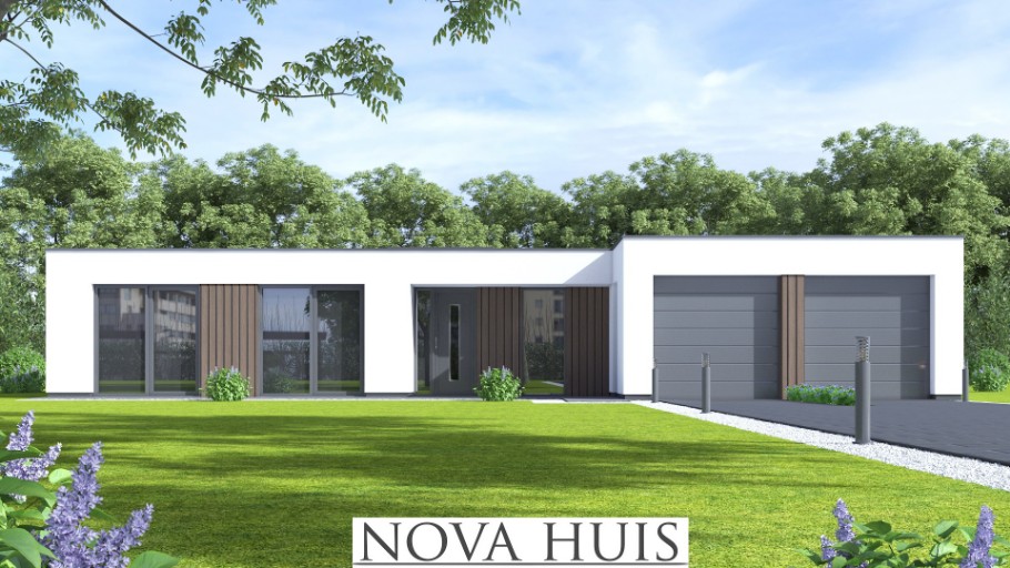NOVA HUIS A 170 bungalow woning met verhoogd dak Staalframebouw Nederland 