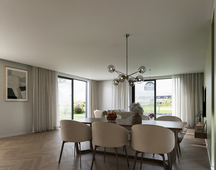 NOVA HUIS A178 bungalow met plat dak en grote berging staalframebouw Nederland (