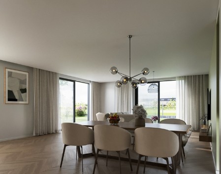 NOVA HUIS A178 bungalow met plat dak en grote berging staalframebouw Nederland (