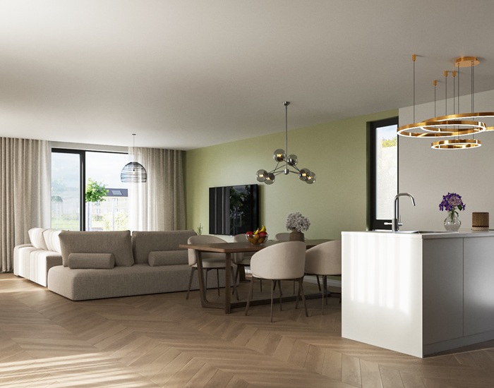 NOVA HUIS A178 bungalow met plat dak en grote berging staalframebouw Nederland (