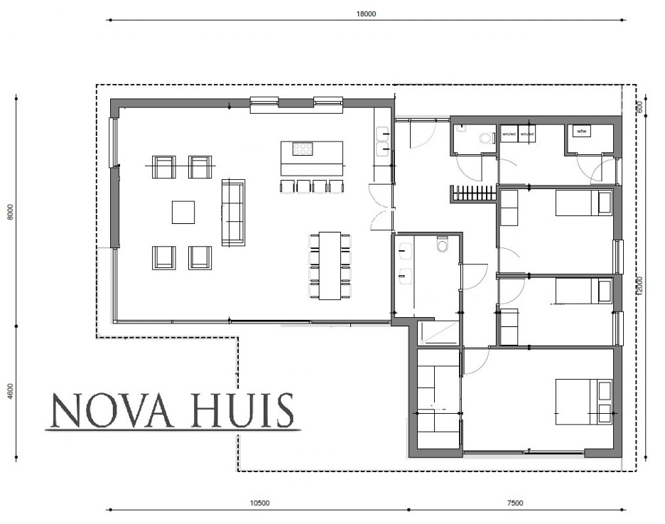 NOVA HUIS A 98 moderne levensloopbestendige bungalow energieneutraal warmtepomp hoge plafonds