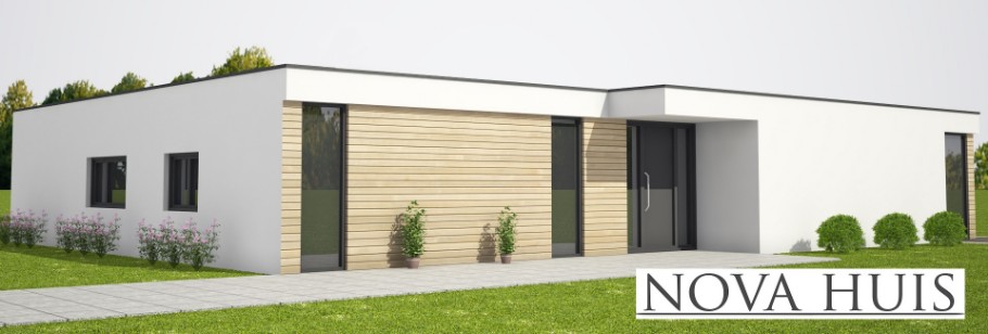 NOVA-HUIS A100 v2 levensloopbestendige Bungalow woning energieneutraal staalframebouw Nederland 