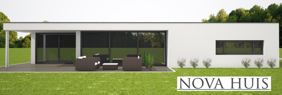 NOVA-HUIS A100 v2 levensloopbestendige Bungalow woning energieneutraal staalframebouw Nederland 