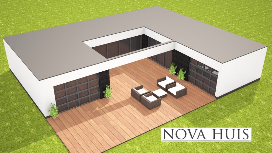 NOVA-HUIS A104 Patiobungalow levensloopbestendige woning ATLANTA MBS staalframebouw 