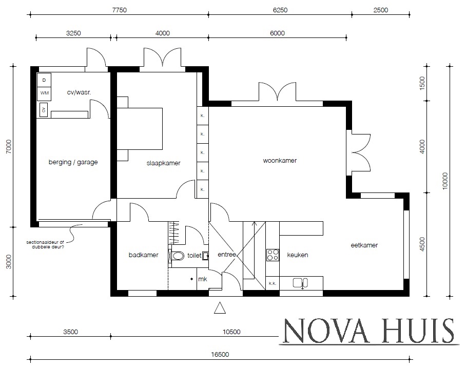 NOVA-HUIS A113 Modere bungalow gelijkvloers levensloopbestendig ATLANTA MBS staalframe