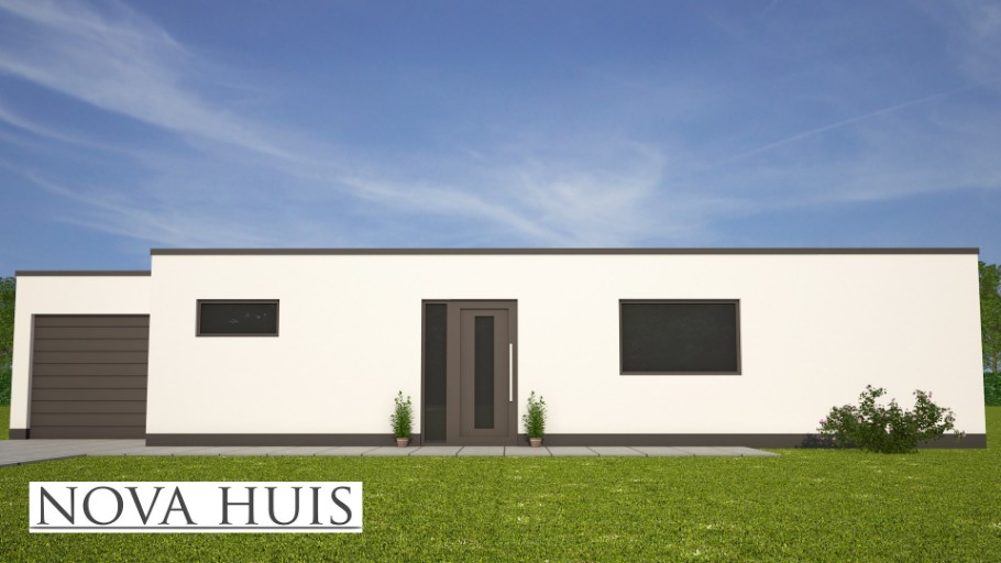 NOVA-HUIS A113 Modere bungalow gelijkvloers levensloopbestendig bouwconstructie staalframebouw Nederland